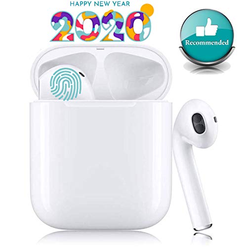 Auricolare Bluetooth 5.0 auricolare wireless, IPX5 impermeabile 30 ore di riproduzione Cuffie sportive CVC 8.0 con stereo 3D Hi-Fi per bassi profondi per Android/iPhone/AirPods/Huawei/Xiaomi