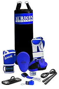 AURION Punching Bag- Blue-Black - unfilled 3 feet Combo-7?