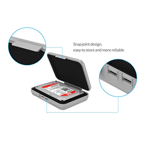 ORICO Festplattentasche Schutztasche Schutzbox (3.5″, Grau, 5 Stück) – Aufbewahrungstasche für 3,5 Zoll Festplatten Western Digital WD Seagate Toshiba Samsung Intenso - 4