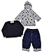 Baby Boys 3 Piece Set Jacket Jeans & Top Set 3-18 Months (3-6 months)