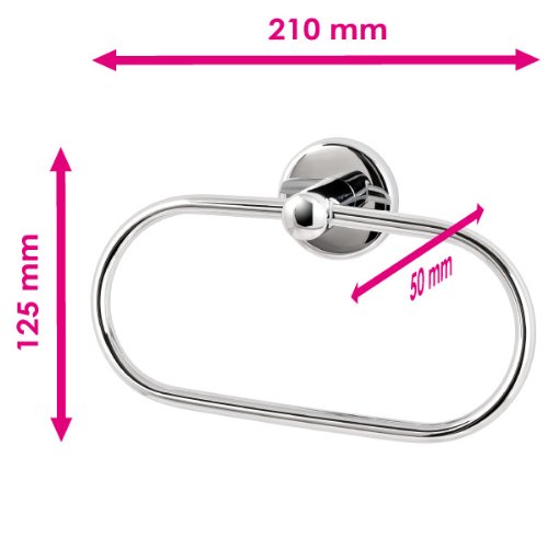 bremermann® Bad-Serie LUCENTE – Handtuchring aus verchromtem Edelstahl - 3