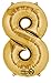 Produktbild amscan Folienballon 8 gold