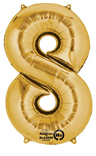 Preisvergleich Produktbild amscan Folienballon 8 gold