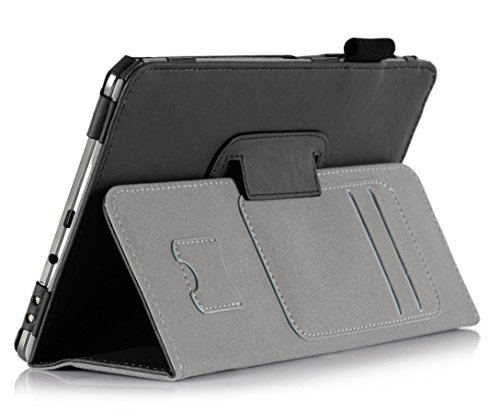 iHarbort® Samsung Galaxy Tab S 8.4 Hülle Case – Halter Typ PU-Leder Tasche Hülle Etui Schutzhülle Für Samsung Galaxy Tab S 8.4 Zoll T700 T705 Case Holder mit automatischer Weckfunktion (Galaxy Tab S 8.4, Schwarz III) - 3