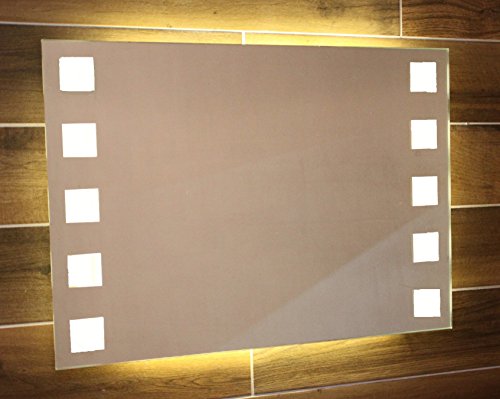 B-WARE LED Badspiegel Spiegel 50 x 70 cm Spiegel mit Beleuchtung Bad Spiegel 667982-1-W57 - warm - weiß