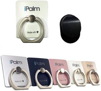 iPalm iRing White Universal Masstige Ring Grip Stand w/ Free Car Mount Holder Hook - iPhone, iPad, Andriod, Samsung Galaxy, Nokia, LG, HTC, Bunker iRing Kick White
