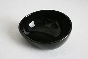 Hario Ceramic Buhi Plate Dog Bowl, 150ml, Black