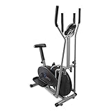 Fitfiu ORB2600S Bicicleta Elíptica Multifunción con Pantalla LCD y Pulsómetro, Unisex Adulto, Plateado, Talla Única