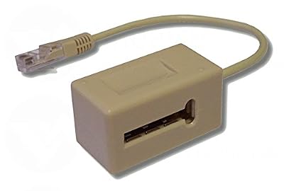 Rueducommerce Lineaire TP19i Adaptateur RJ45 mâle/fiche PTT femelle 0,10 m Ivoire