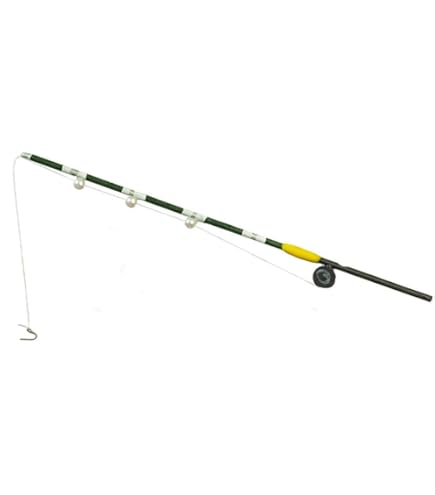 Melody Jane Dollhouse Miniature Gold Fishing Rod - 1:12 Scale, Metal, Approx. 5.5 Inches, Garden & Shed Accessory - View #4