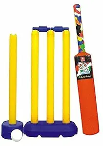 Minor New37 Plastic Cricket Kit Juniors Size 5 for Age Group 6-10 Years Kids