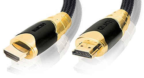 HDMI Kabel / kompatibel mit HDMI 2.0a/b 2.0 1.4a Ultra HD 4K 3D Full HD 1080p 2160p HDR ARC Highspeed mit Ethernet – 1m IBRA BLACK GOLD - 6