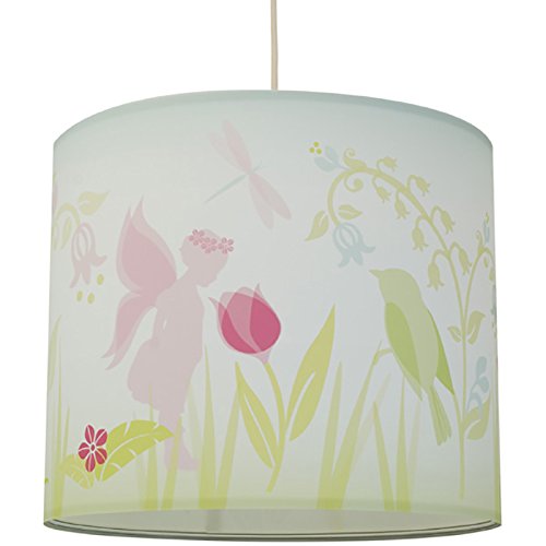 anna wand Lampenschirm LOVELY FAIRIES – Schirm für Kinder / Baby Lampe mit Elfen und Feen in versch. Farben – Sanftes Licht für Tisch-, Steh- & Hängelampe im Kinderzimmer Mädchen & Junge