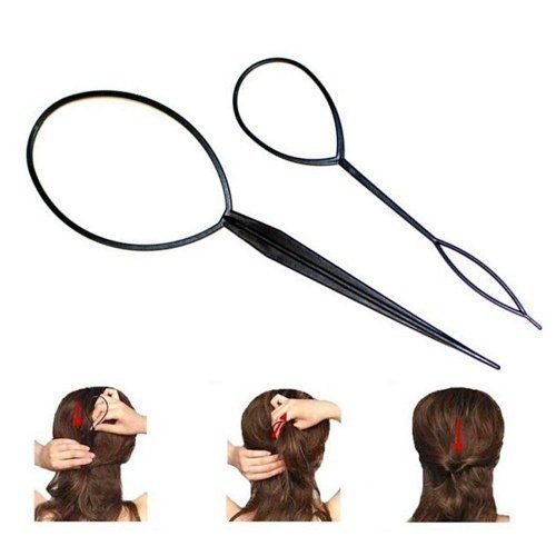 2 pcs set hair topsy tail styling clip stick braid pony tail hair bun maker RS.100 (33.00% Off) - Amazon