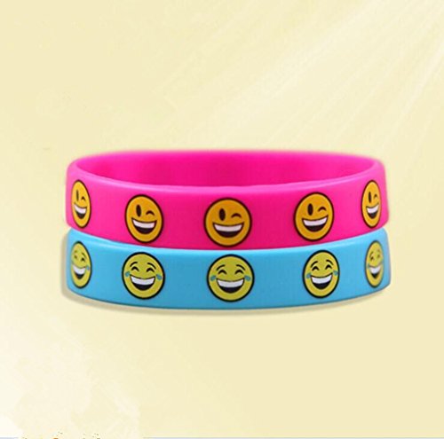 Geburtstagsfeierbevorzugungen,Emoji Silikon Armbänder,Partybevorzugungen für Kinder,Neuheit Spielzeug für Kinder ,Geburtstagsparty liefert für Kinder - 7