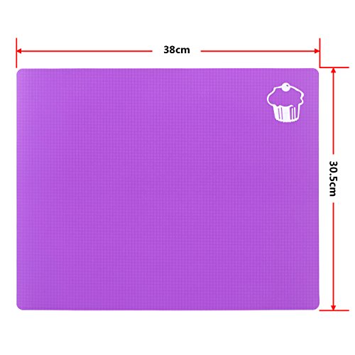 ZITFRI 6 Stk. Set Schneidebrett Kunststoff 38×30,5cm Schneidematte antibakteriell Tranchierbrett Flexibel biegsam hygiene und rutschfest, getrennter Gebrauch für Lebensmittel wie Fisch Gemüse Geflügel Fleisch Brot und Gebäck - 4