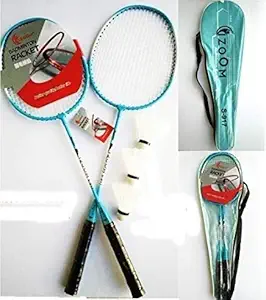 Fratelli 2 Pieces Aluminum Badminton Racket with Full-Cover Set Best for Practice