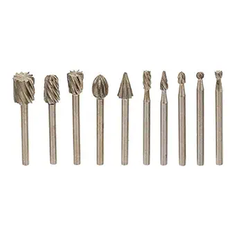 Electomania 10pcs 1/8 inches High speed steel Drill Bit Set Fits Dremel Rotary Tool for Grinder Drill DIY Wood-working Carving Engraving Drilling