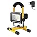 Produktbild 30W LED Baustrahler, FORNORM 6000K/3800LM Aufladbare LED Arbeitsleuchte Flutlicht Notfall Handlampen IP65 Wasserdicht, 360°Freie Drehung, 3 Helligkeit, Gelb