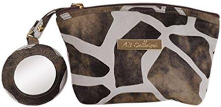 Womens Ladies Makeup Cosmetics Case Pouch Bag Holder Toiletry Bags animal print (Brown-AB461M)