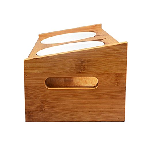 Cat-Ear-Pet-Food-Wooden-TableDog-and-Cat-Diner-Pet-FeederWood-Wood-Dining-Table-with-Double-Bowl-Raised-Stand-Comes-with-Extra-Two-Ceramics-Bowls-Perfect-for-Pets