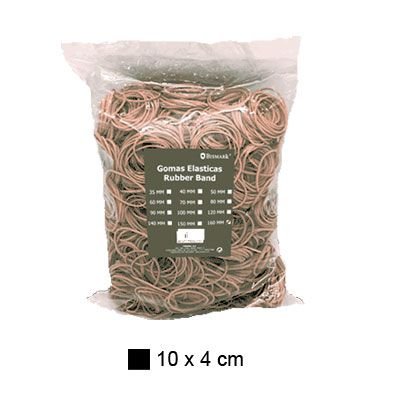 Bismark Lot d'élastiques (100g) largeur 4 mm, longueur 100mm.