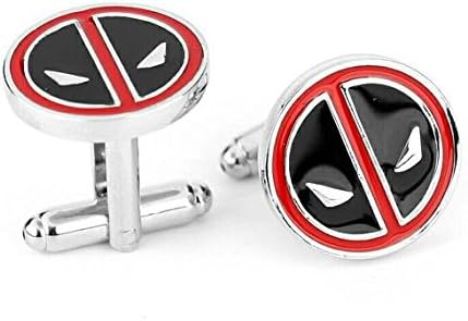 Gudeke Men's Cufflinks Super Hero Deadpool