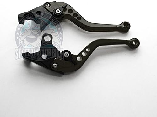 SMB moto parts Pair levers motorbike racing short adjustable APRILIA RS4 50 2000-2005 RS4 125 1998-2010 - Black