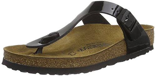 Birkenstock Gizeh, Unisex - Adults Sandals, Black (Schwarz Lack), Normal 3.5 UK (Normal 36 EU)