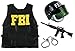 Produktbild KarnevalsTeufel Kostüm - Set FBI für Kinder | 4-TLG. FBI-Weste, FBI-Helm, Handschellen und Spielzeug-Maschinengewehr | Agent, Geheimermittler, Security, Polizei, SWAT (152)