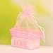 Babies Bloom Pink "LOVE" Organza Basket Shape Gift Bag Candy Bag For Baby Shower Favors-12 x 10 x 6 cm (set of 12) RS.699.00