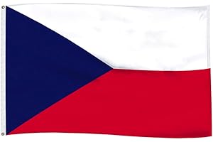 SHONYE 150x90cm Bandera de la República Checa, Bandera Republica Checa con 2 Ojales de Metal, Color Brillante, Decorada en Eventos Deportivos, Fiestas, Desfiles