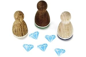 Stemplino® Ministempel® - Timbro in legno per bambini, motivo: diamante