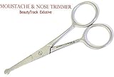 New Nose Scissor Mustache Scissors Baby Hair Trimming Scissor Grooming Beard Scissor Eyebrow Scissor BeautyTrack® UK Brand