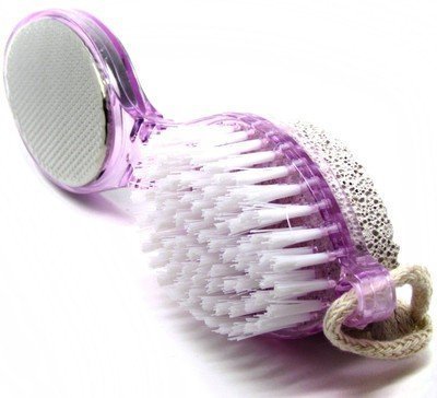 4 in 1 PEDICURE SET - pumice stone, callus file, bristle brush, emery board - exfoliating foot care - FREE DELIVERY