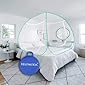 Belomoda Blue Mosquito Net Double Bed Nets for Size King Foldable Child Mosquitoes with Adults Maskito of 6 Saviours…