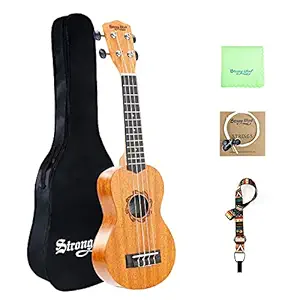 Soprano Ukulele Mahogany 21 inch Hawaiian Ukelele 4-String kids Guitar for Kids Beginners Adults Student with Gig Bag