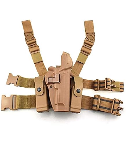 Holster Tactique Gexgune – Nylon, Réversible Droitier/gaucher, Compatible MOLLE, 3 Couleurs