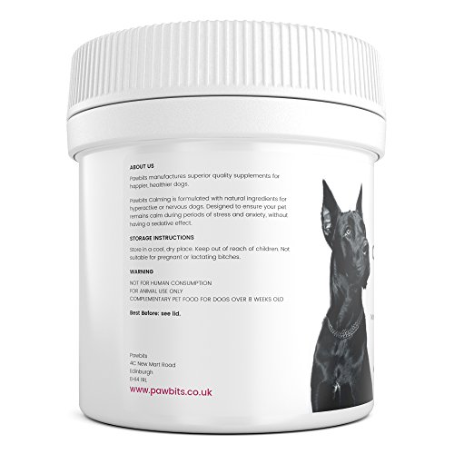 Pawbits 60 Calming Tablets Supplement for Anxious & Hyperactive Dogs
