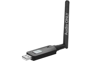 ‎AVANTREE Avantree DG60P - Adapter USB Bluetooth 5.3 dalekiego zasięgu do PS5, PS4, PC, laptopa, Mac, aptX-Adaptive i Low Latency, 24-bitowy bezprzewodowy nadajnik audio HD do podłączenia słuchawek, głośników