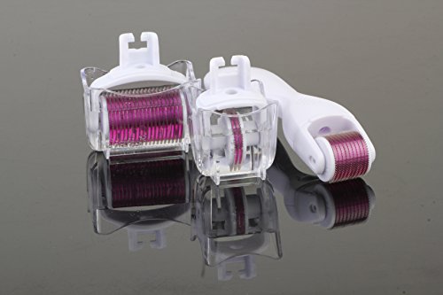 DERMAROLLER Set 3 in 1 für BODY GESICHT AUGEN - 1200/600/180 Mikronadel Roller 2,5 mm/1,5mm/0,50mm Nadellänge Anti Falten Aknenarben Cellulite stimuliert Collagen und Elastin