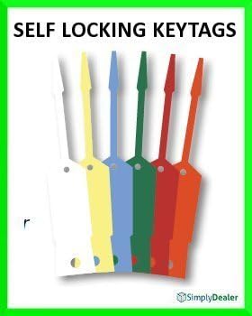 Self Locking Key Tags Quantity 1000 Keytags (Yellow) by SimplyDealer