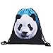 Produktbild Ogquaton Premium Women 's Panda Pattern Rucksack 3D-Druck Travel Soft Back Women Bundle Pocket Drawstring Bag Bequem