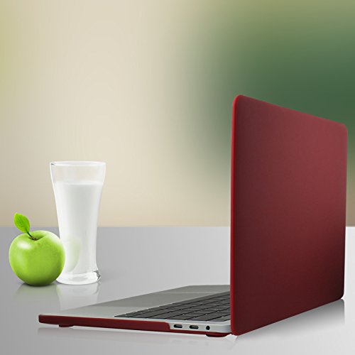 MacBook Pro 13 Hülle 2016, Infiland Ultra Slim Hochwertige Matt Gummierte Hartschale Tasche Schutzhülle Snap Case für NEUESTE 13-zoll MacBook Pro 13″ (2016 Freisetzung) A1706 / A1708 (Rotwein) - 8