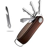 --- NORTHWALL® Smart Key Organizer Keychain  Organizador de llaves , Compacto llavero y organizador, Leather Compact Key Holder, Secure Locking Mechanism, Stainless Steel Multi-tool, 1-10 llaves