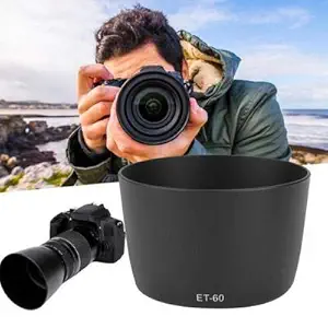 HIFFIN ET-60 Lens Hood for Canon 55-250 EF75-300III, Camera for Canon EF75-300MM F/4-5.6 III EF-S 55-250MM F/4-5.6 is ET - 60 Lens Hood for Canon EF75-300 USM/EF - S 55-250MM