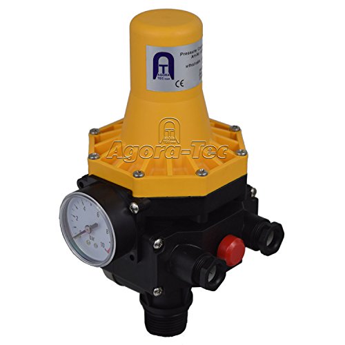 Agora-Tec Pumpen Druckschalter AT-DW-3 ohne Kabel zur Pumpensteuerung für Kreisel-, Tauch- Tiefbrunnenpumpen mit Betriebsdruck von 7 bar, AT 003 001 001 - 3