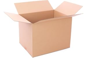 ONLY BOXES Pack 20 Cajas Cartón Reforzado con medidas 40x30x30 cm y Canal Simple - Fabricadas en España con Cartón Reciclado Resistentes para Envíos, Almacenaje y Mudanzas