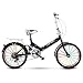 Produktbild Xiaoping Faltbare Fahrrad 20 Zoll Erwachsene Single Speed   Licht Tragbare Männer Und Frauen Stoßdämpfer Fahrrad Kind Fahrrad Kind Klapprad (Color : 2)