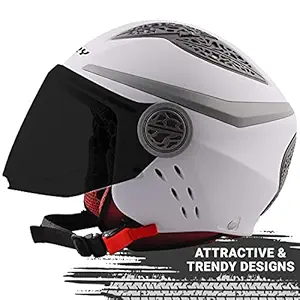 Girls/Womens Fairy Specially Designed ISI Certified ABS Helmet Fitted with Clear Visor